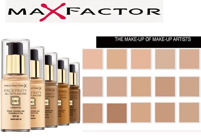 Fondotinta impeccabile MAX FACTOR Facefinity 3in1 tutto il giorno 30 ml SPF20 SCEGLI LE TONALITÀ