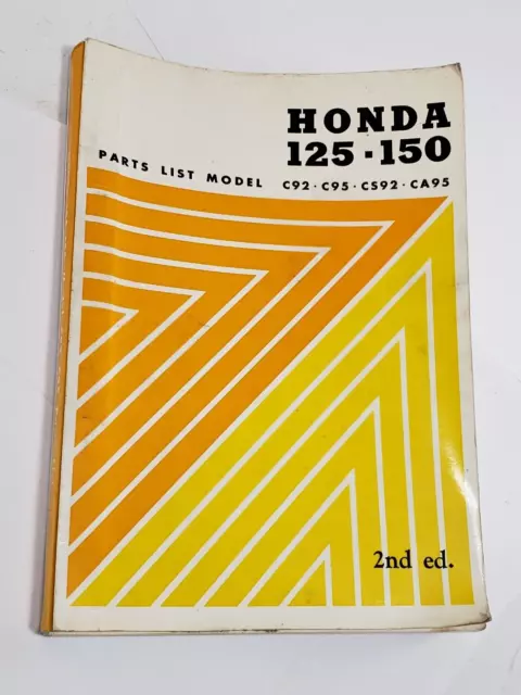 OEM 1964 Honda 125-150 Parts List Model C92 C95 CS92 CA95 161 Pages