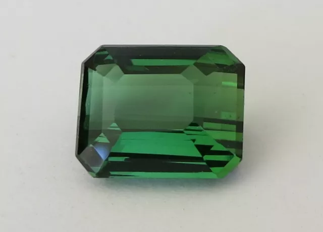 3.56ct AAA NATURAL TRANSPARENT MEDIUM DARK FOREST GREEN TOURMALINE FINE EMERALD