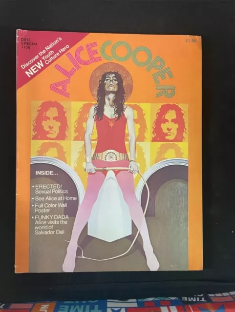 Alice Cooper 1973 Billion Dollar Babies Tour Concert Program Magazine W/Poster