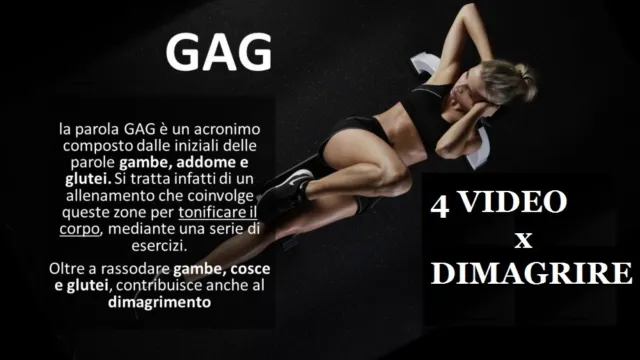 Corso Video Per: Fitness Gag+Stretching+Dieta In Pdf. Dimagrire Tonificare-->