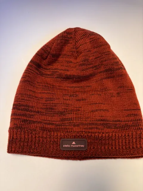 BNWT Adidas Stella McCartney ladies knitted beanie maroon - one size