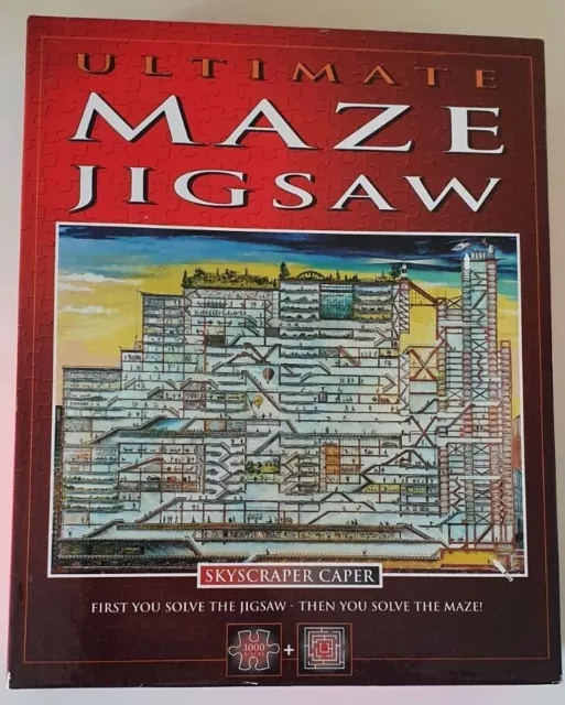 Ultimate Maze Jigsaw Puzzle Skyscraper Caper 1000 Pieces - VGC - Free Postage