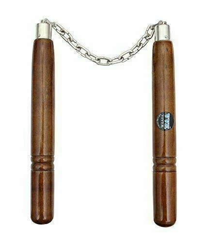 Nanchaku Wooden Golden Handle (Brown) Best. quality Free Ship