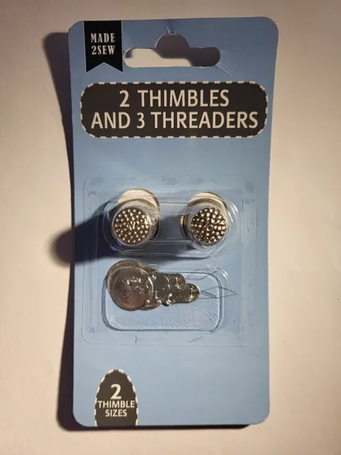 2 dedales y 3 roscos, accesorios de costura, protección para dedos