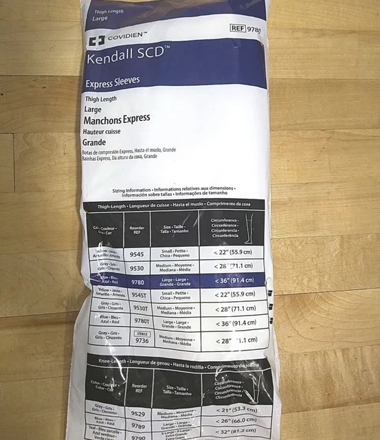 Kendall 700 Express Scd Compression Leg Garments Sleeves Thigh Length Large 9780