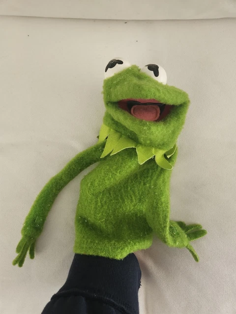 Vintage Jim Henson Muppets Kermit The Frog Hand Puppet Fisher Price #860