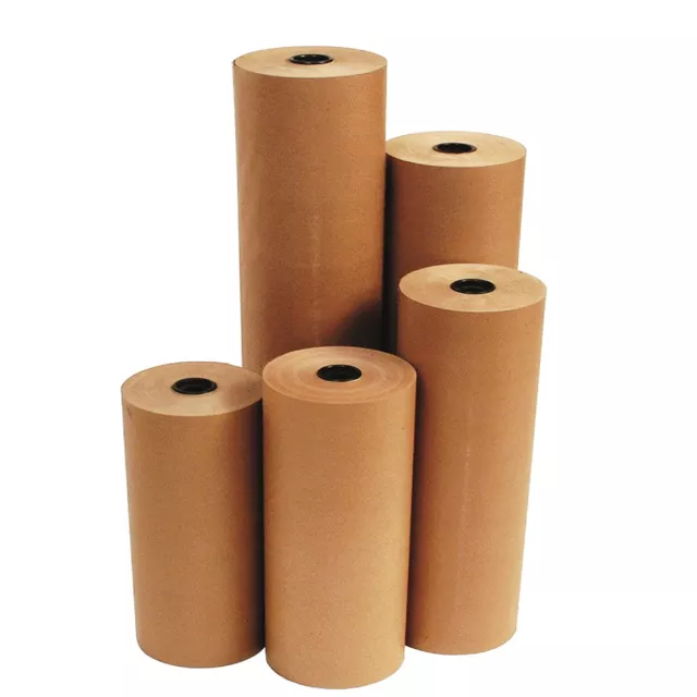 BROWN KRAFT PARCEL PAPER FOR PACKING AND WRAPPING PARCELS STRONG ROLLS 88GSM
