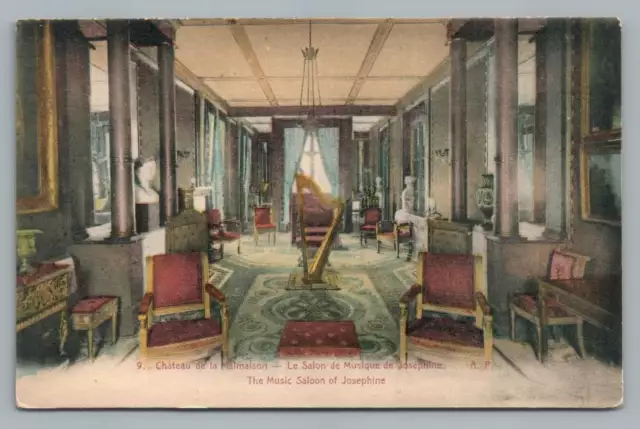 Chateau de la Malmaison JOSEPHINE Salon Napoleon Antique Interior CPA 1910s