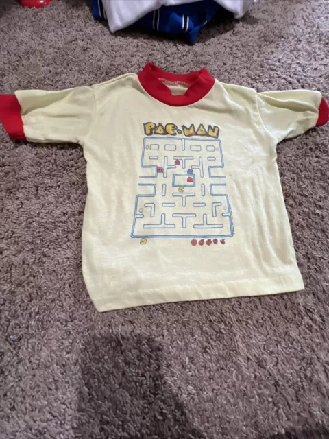 VTG RARE 80S Pac-Man Arcade Video Game T Shirt Kids 8/10? Rare Vintage ...