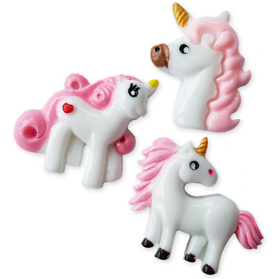 3pcs Carino Zebra resina KAWAII Flatback Cabochon Abbellimento PANNA Craft 