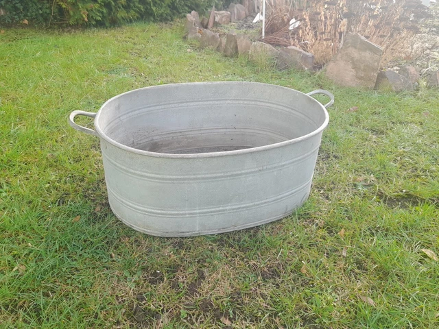 ALTE ZINK WANNE Kinderbadewanne Pflanzkübel Gartenteich Gartendeko