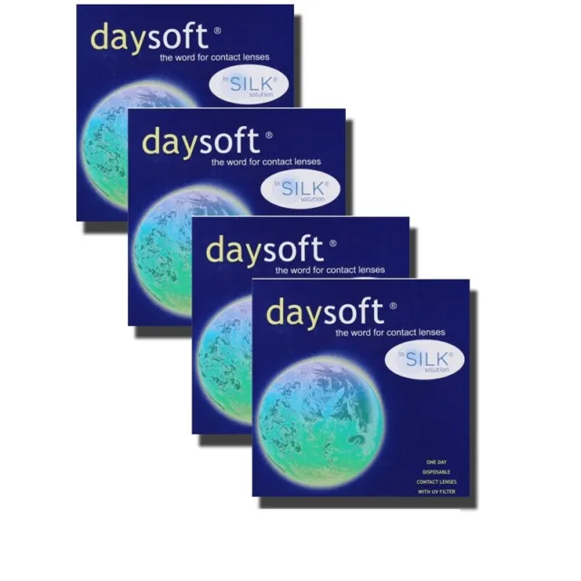 Daysoft UV Silk 32 Sparpack - 4 Boxen - 128 Linsen / 64 Tageslinsen pro Auge