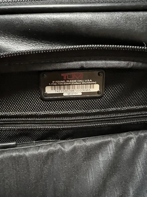 Tumi Alpha Deluxe 2 Wheeled Briefcase Laptop Luggage Bag Leather 96127DH  2
