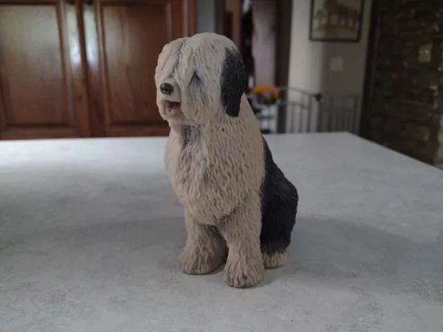 English Sheepdog Ayres Figurine Signed 5"