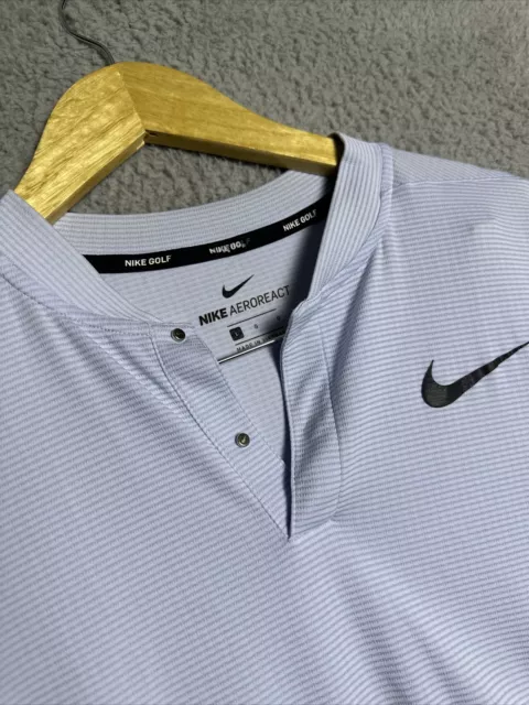 Nike AeroReact Slim-Fit Blade Golf Shirt Men's Large 854229-467