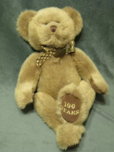 100 Year Anniversary Splendor Bear from Russ 14" brown tie #73296 Plush