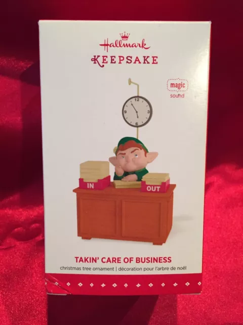 Takin' Care Of Business 2015 Hallmark Christmas Ornament  Elf  Santa  Music Toys 2