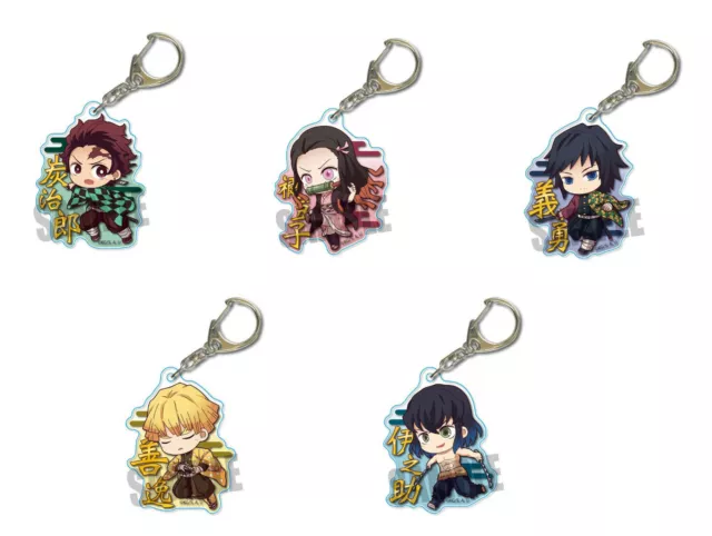 Kimetsu No Yaiba Anime Demon Slayer Keychains Keyrings Keyfobs