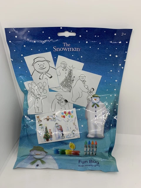 THE SNOWMAN Fun Bag Activity, Novelty Gift Stocking Filler stickers, colouring