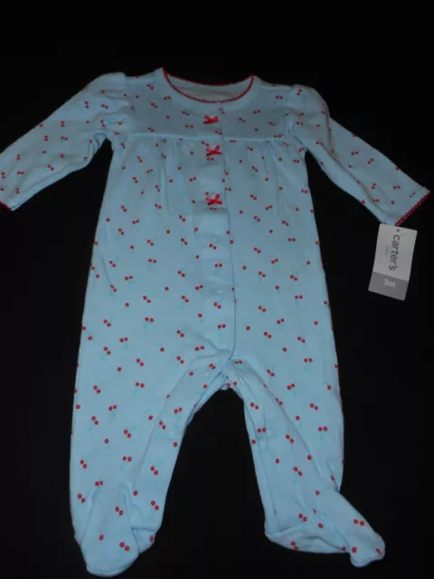 Carters Cherry Sleep & Play Sleeper - Infant Baby Girl Size 3 Months