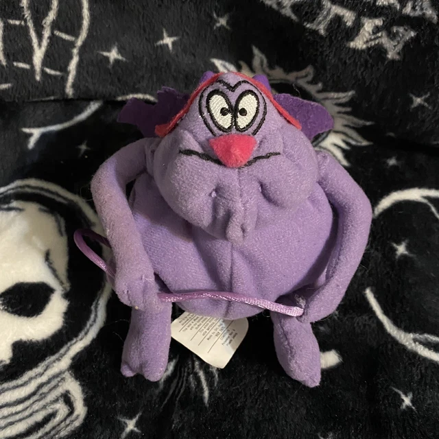 DISNEY STORE PLUSH Mini Bean Bag Pain Panic Purple Monster Hades
