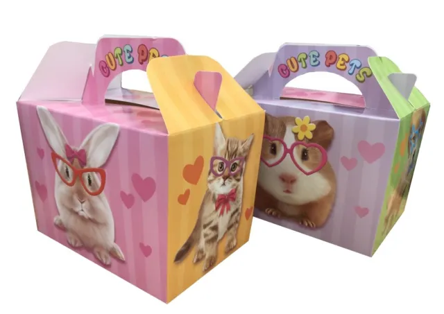 Girls Pets Puppy Dog Kitten Cat Bunny Rabbit Guinea Pig Party Loot Plate Boxes