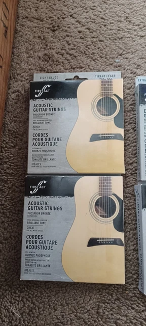 Acoustic 1st act light gauge guitar strings .012-.053 bronze 2 packs