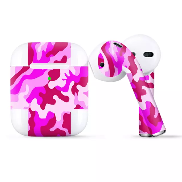 Skins Wraps compatible for Apple Airpods  pink camo, camouflage