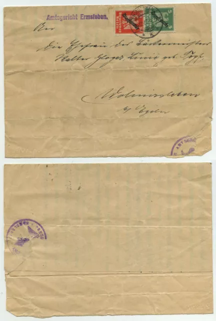 78470 - Faltbrief Amtsgericht Ermsleben - 24.12.1927 - Grundbuch-Eintrag