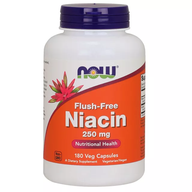 Niacin Inositol Hexanicotinate 250mg 180 Veg Capsules | No Flush | Energy Cardio