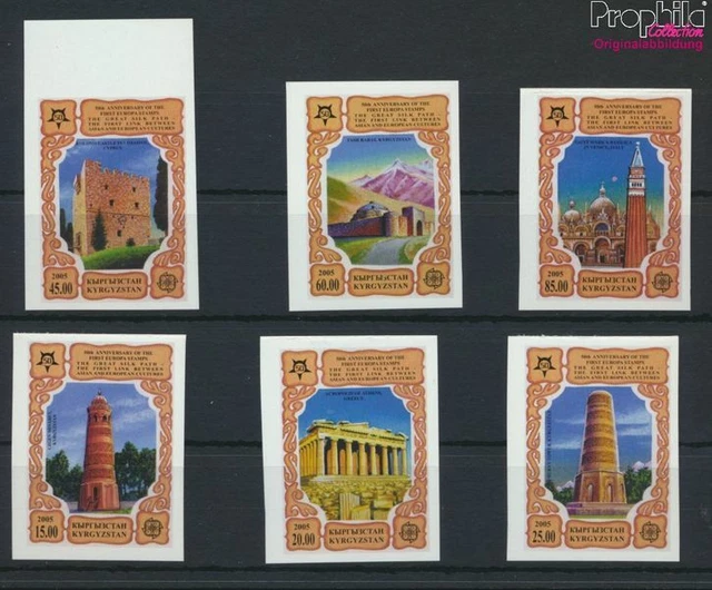 Briefmarken Kirgisistan 2005 Mi 449B-454B (kompl.Ausg.) ungezähnt postfris(96626