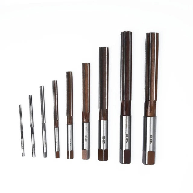 En Gros 9Pcs H8 Serrage Tige Droite 9crsi Machine Main Alésoirs Taille 3 ~16mm