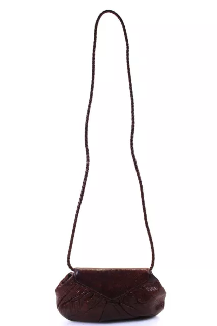 Lauren Merkin Women's Leather Flap Mini Crossbody Bag Brown 3