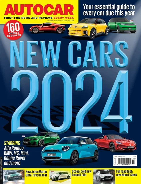 AUTOCAR MAGAZINE JANUARY 3/10 2024 (New Cars 2024, Db12 Test, New Merc ...