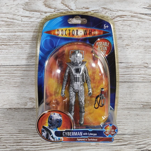 DR DOCTOR WHO Earthshock Cyberman with Cybergun Blaster Classic 5 ...