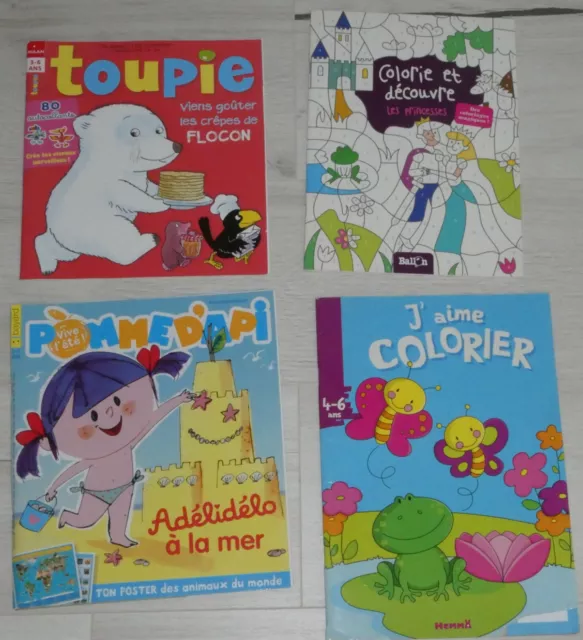 talifoca Lot de 4 Livre de Coloriage a L'Eau pour EnfantsLivre Magique avec  S 702163814769
