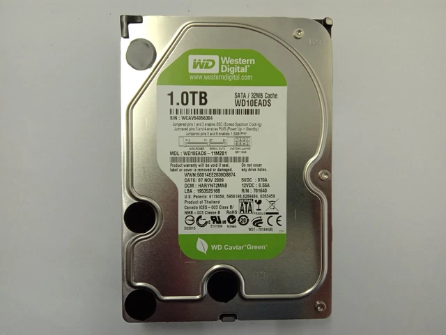 WESTERN DIGITAL WD WD10EADS-11M2B1 1 TB 3,5" Desktop-Festplatte SATA ...