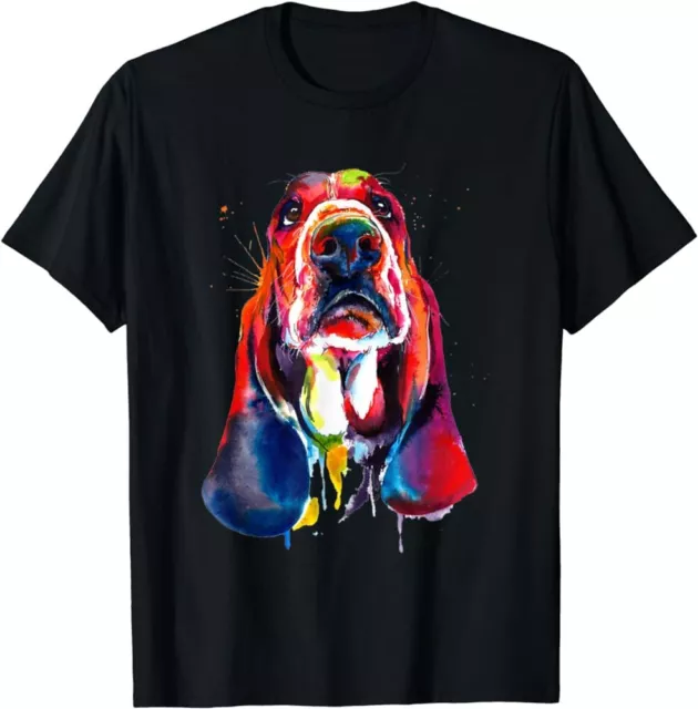Basset Hound Artistic Funny Dog Cute Sweet Gift Birthday T-Shirt