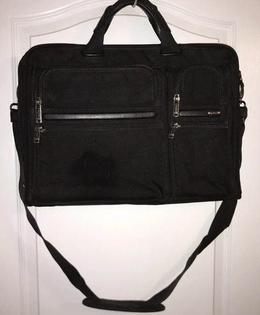 TUMI ALPHA BLACK LAPTOP BRIEFCASE BALLISTIC NYLON - Model 26114D4