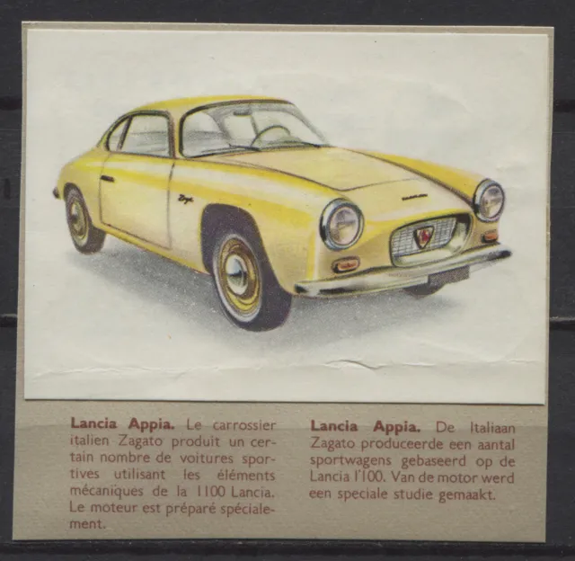 Lancia Appia Vintage 1960s Dutch Trading Card Jacques Chocolade