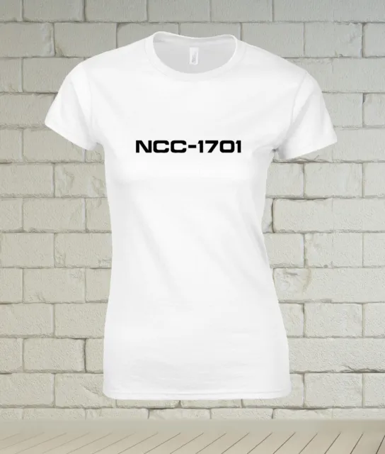 Damen T-Shirt mit Motiv - Enterprise Schriftzug NCC-1701