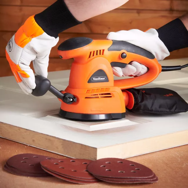 VonHaus 430W Random Orbital Sander 125mm, Polisher Buffer Multitool Corded 2