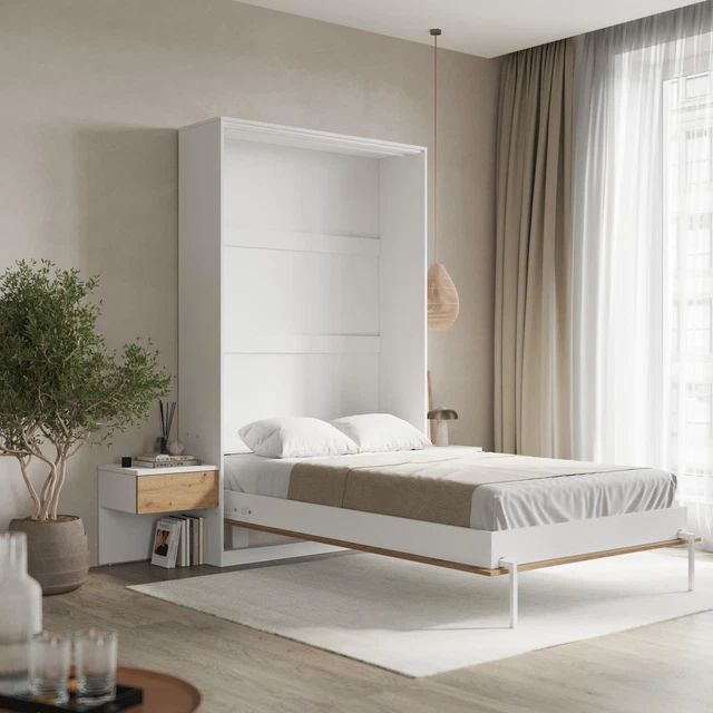 SMARTBett Ensemble chambre à coucher 100x200 Lit armoire vertical CLASSIC avec 2