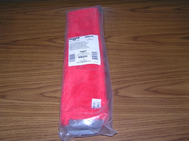 5 Count Unger 16" Red Smartcolor Micromop Flat Mop MM40R