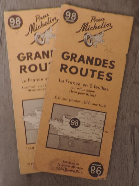 Carte Routière Michelin N°998 Nord De La France - édition 1979
