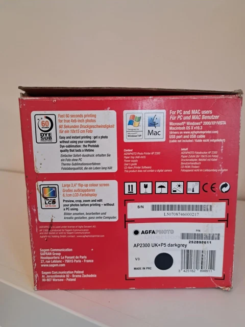 Imprimante Photo AgfaPhoto AP 2700 – Ouverte Mais Jamais Utilisée
