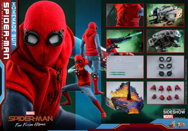 Clearance Sale! Hot Toys 1/6 Spider-Man Far From Home Mms552 Homemade Suit Ver