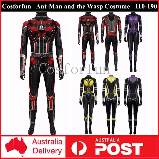 Kids Adults Ant-Man and the Wasp 3 Costume Jumpsuit Scott Lang Superhero Cosplay