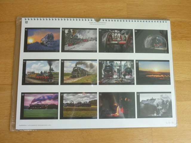 DAMPFLOK DAMPFLOKS LOKOMOTIVEN Kalender 2025 Wandkalender 43 x 31 cm